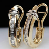 Pendientes Retro de Oro y Diamante