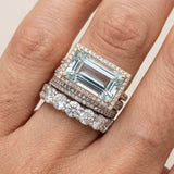Conjunto de Anillos Retro de Plata con Piedra de Turquesa de Vidrio