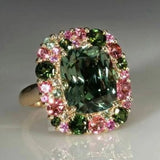 Anillo Retro de oro verde y rosado
