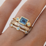 Colección Retro-Ring con cristales azules