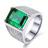 Anillo Elsa con Esmeralda y Diamantes