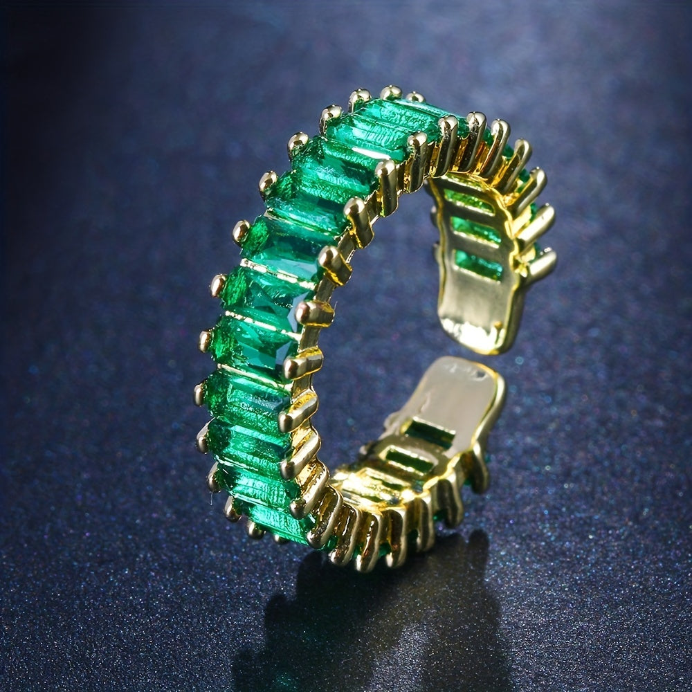 Anillo de oro y esmeralda