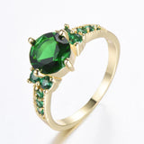 Anillo de oro y esmeralda
