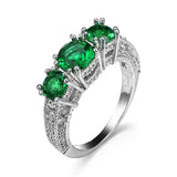 Anillo con 3 Esmeraldas