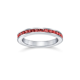 Anillo Rubin de la Serie Eterna en Oro Blanco