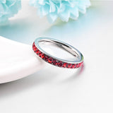 Anillo Rubin de la Serie Eterna en Oro Blanco