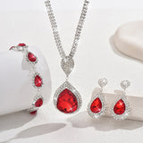 Conjunto de joyería Thalira de oro blanco