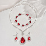 Conjunto de joyería Thalira de oro blanco