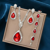 Conjunto de joyería Thalira de oro blanco