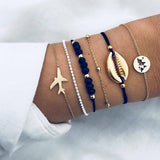 Conjunto de pulseras lujosas y brillantes