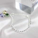 Pulsera de plata con circonitas
