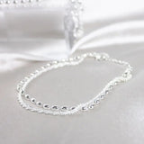 Pulsera de plata con circonitas