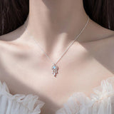 Collar de Luna Plateada Cristal Pescador de Sueños