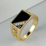 Anillo de plata con oro y cristales