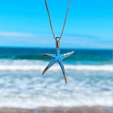 Colgante de Estrella en Azul y Ópalo Plateado