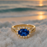 Tanja | Anillo de plata con cristal azul