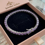 Pulsera de tenis de amatista
