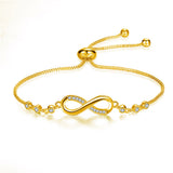 Pulsera Infinity ajustable de plata
