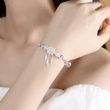 Pulsera de atrapasueños ajustable en plata