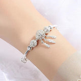 Pulsera de atrapasueños ajustable en plata