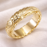 Anillo Vintage Goldring con Flor