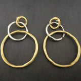 Pendientes vintage de oro y plata