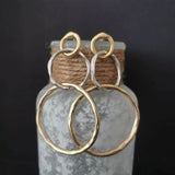 Pendientes vintage de oro y plata