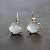 Pendientes vintage en oro con piedra de luna