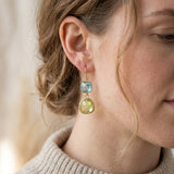 Pendientes Vintage con Turquesa y Piedra de Luna