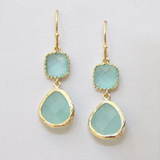 Pendientes Vintage con Turquesa y Piedra de Luna