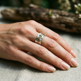 Anillo Vintage de Oro con Recubrimiento de Plata