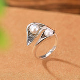 Anillo Vintage en Oro y Plata con Margaritas