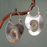 Pendientes de plata vintage con espiral