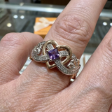 Anillo bicolor de oro mixto